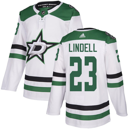 Adidas Men Dallas Stars 23 Esa Lindell White Road Authentic Stitched NHL Jersey
